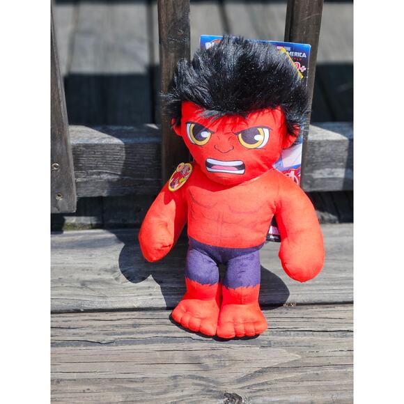 Marvel Plush Talkers Red Hulk Soft Toy, 11.75" Collectible Figure - Picture 5 of 8